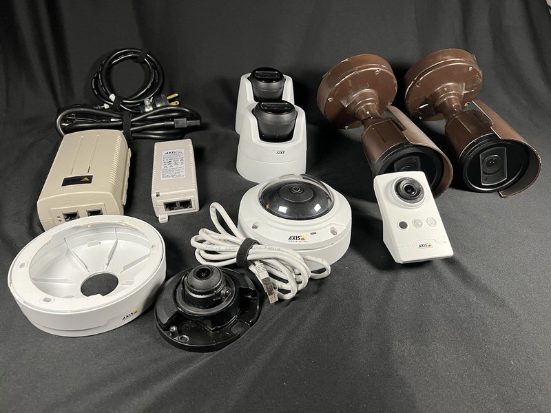Axis Communications Network Security Lot- 6 Cameras & 2 POE Midspan +Extra Parts gallery