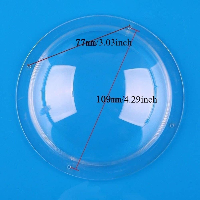 Trolleyshop Diameter 3.94 inch/100MM w/ 4 Holes Acrylic Dome Flange Transpare... gallery