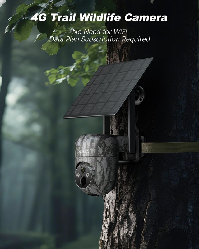 Solar Trail Cam Wireless Outdoor, 2k Color Night Vision, Without WiFi Need gallery