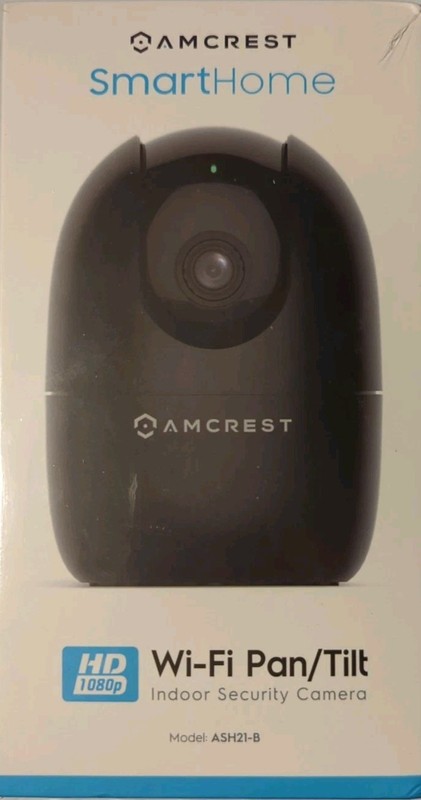 Amcrest ASH21-B 1080p Smart Home Wireless Security Cam Wi-Fi Pan/Tilt Black NEW!