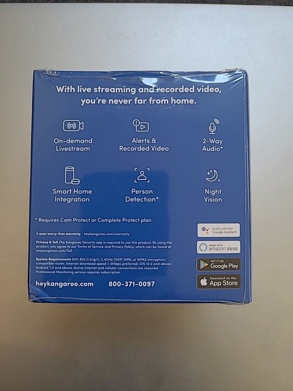 Kangaroo Indoor + Outdoor Cam Wired Security Camera (NEW SEALED) gallery