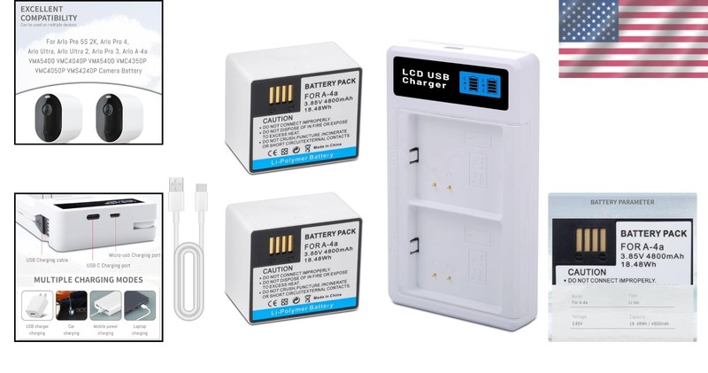 Arlo Ultra Camera Battery 4800mAh/18.48Wh + Charger gallery