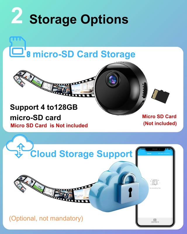 Indoor Camera Wireless 1080P Wi-Fi Camera for Home Security Pet Monitoring, M... gallery