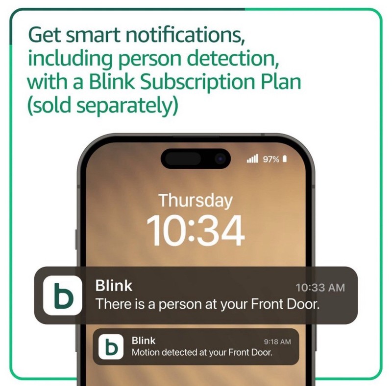 Blink Video Doorbell System with Head-to-Toe HD View, Sync Module Core included gallery