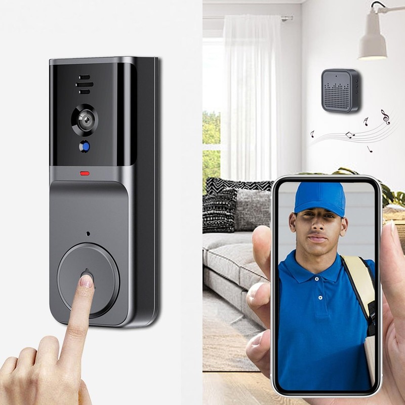 1X( Doorbell Camera with 2-Way Audio, Infrared Night , IP65 , 2.4GHz, TY5225 gallery