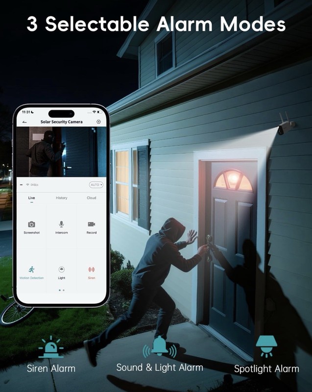 Wireless Security Camera with Solar Panel- 2K gallery