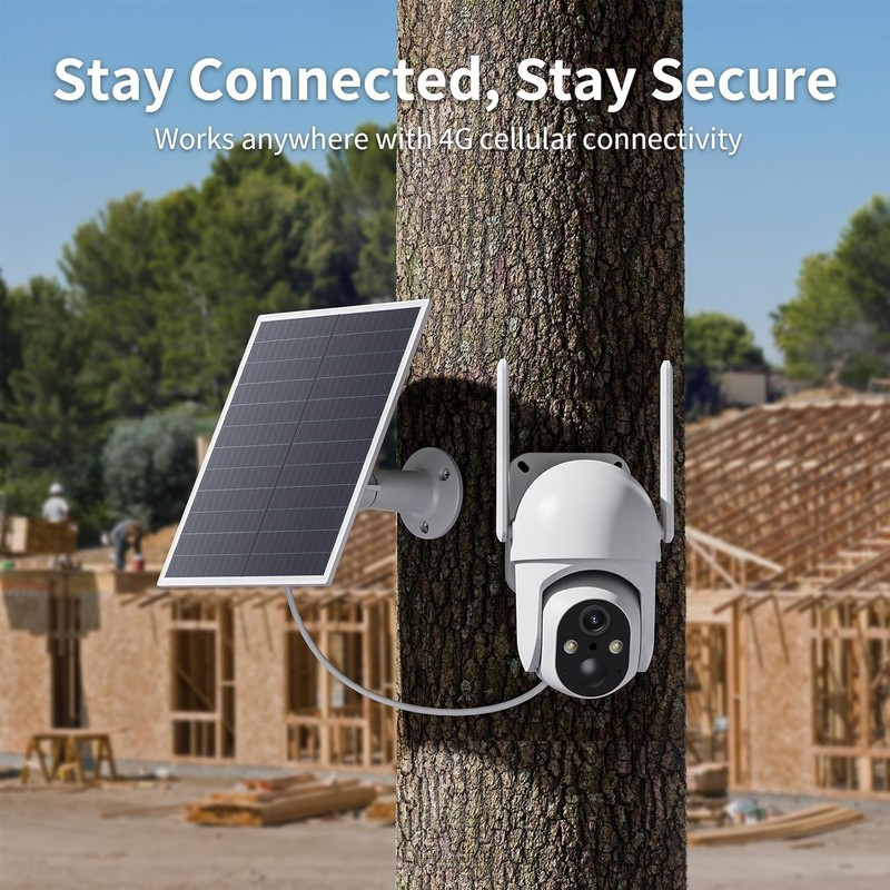 Weatherproof 4G LTE Cellular Security Cameras - 360° Coverage, No WiFi Needed gallery