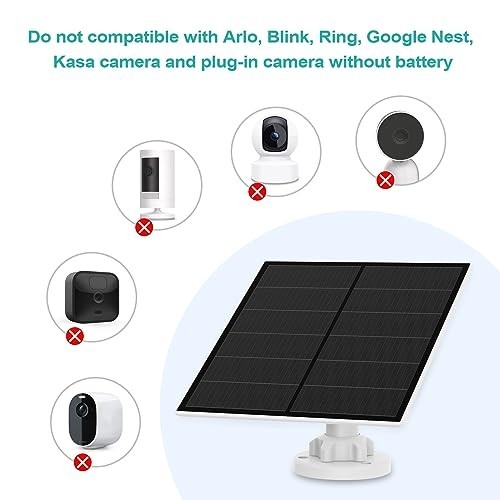 Solar Panel for Security Camera 5W USB Micro USB USB-C Rechargeable Battery gallery