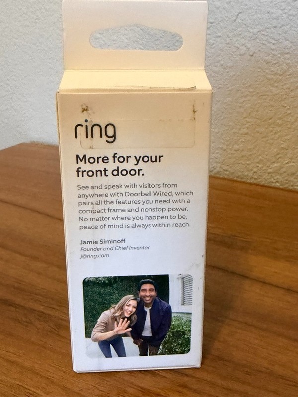 Ring Video Doorbell Wired with Plug-In Adapter (Model: 5AT3T5) - Opened Box gallery