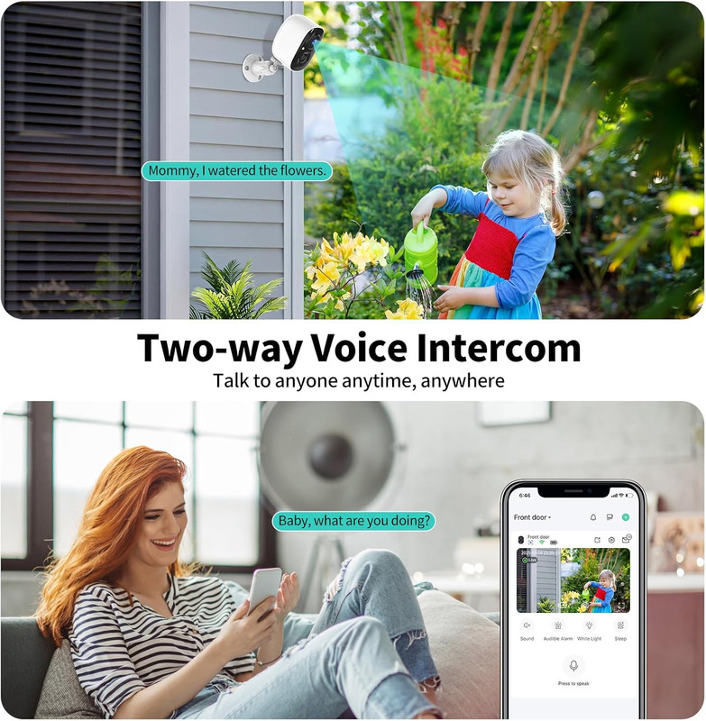 Security Cameras Wireless Outdoor,2K Indoor Wifi Wireless Cameras,Outside Batter gallery