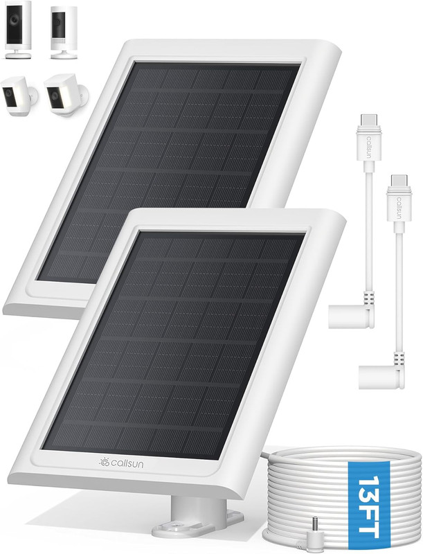 Solar Panel for Ring Camera – Compatible with Ring Stick up Cam Battery/Pro And