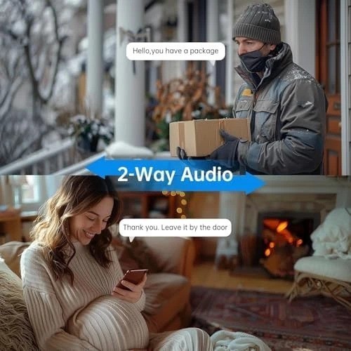 2K Smart Light Bulb Security Camera - 360° Wireless Outdoor, AI Detection, Night gallery