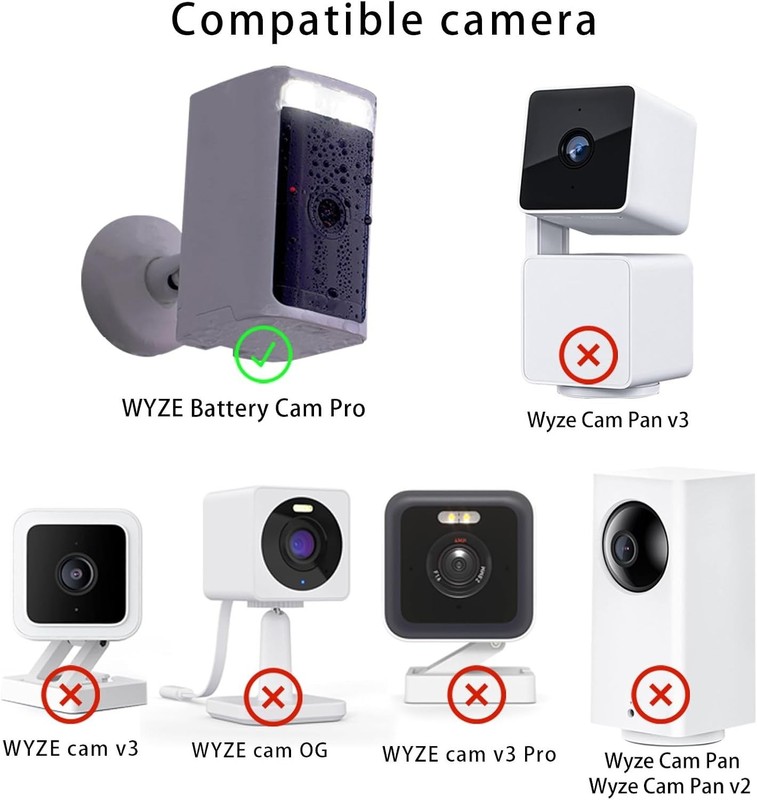 2 Pack High-Efficiency Solar Panels for WYZE Cam Pro - Adjustable Mount Included gallery