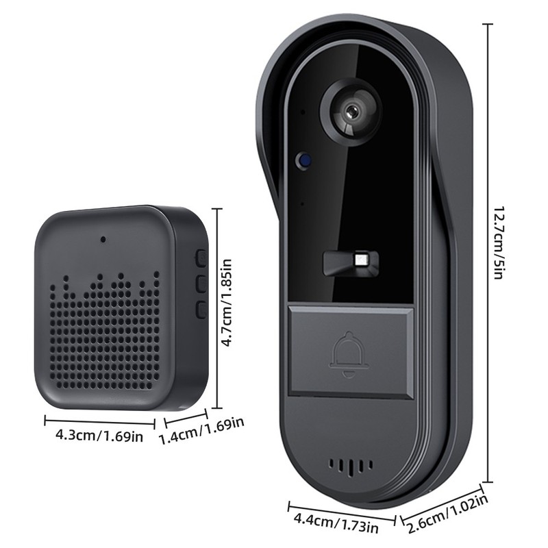 Wireless Video Doorbell Camera 2Way Audio Night Vision Tuya App 24G WiFi V1 gallery