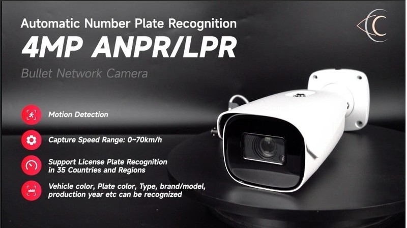 4MP HD 8-32mm License Plate Recognition LPR Bullet Netowrk Camera gallery