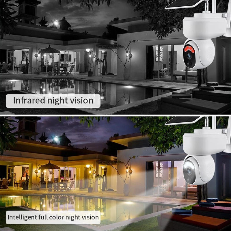 PTZ SOLAR Security 4MP HD Camera 12m AI Human Detection,2-Way Audio, Wi-Fi, APP gallery
