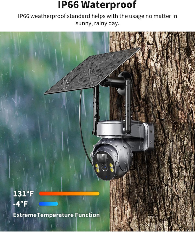 4G LTE Cellular Security Camera, No Wifi Security Camera, Solar Cellular Camera gallery