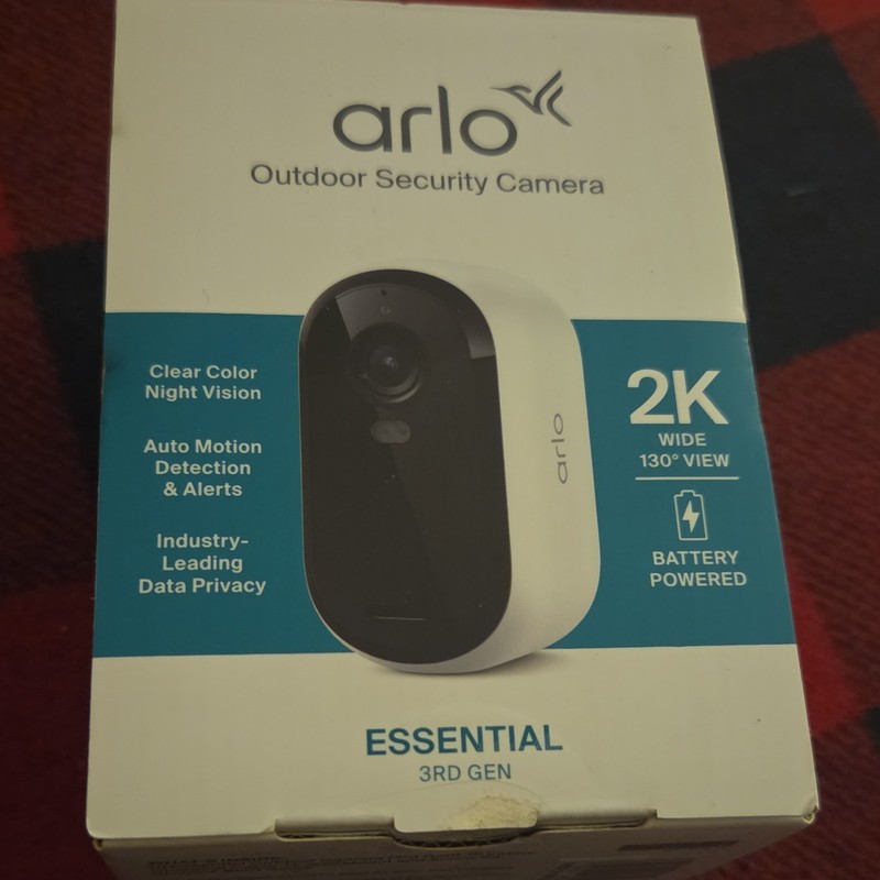 Arlo Essential 3rd Gen Outdoor Security Camera 2K Wireless Battery Night Vision