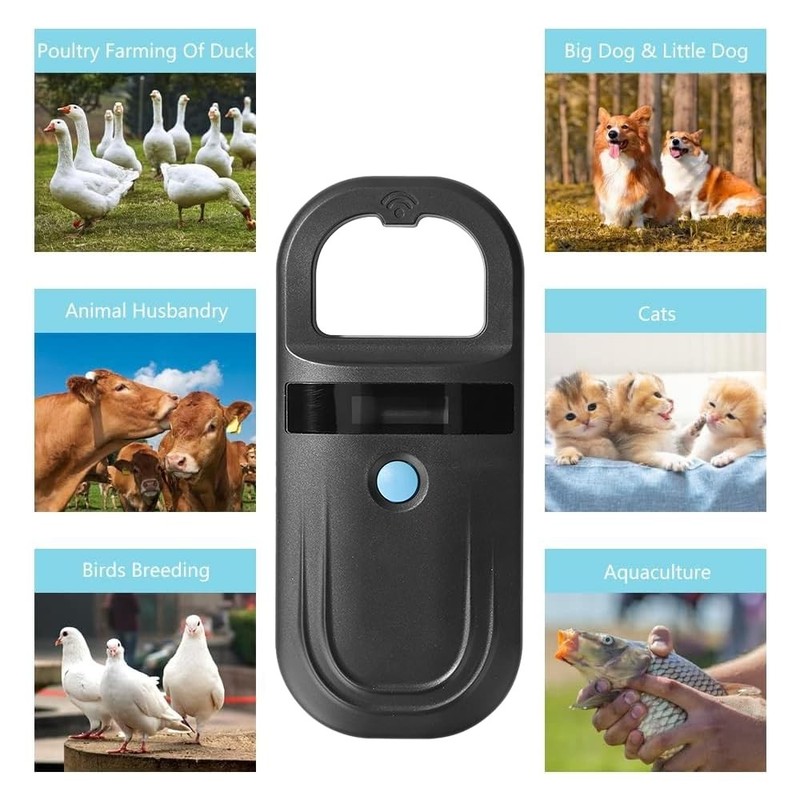 Microchip Reader Pet ID Scanner Handheld Animal Tag Recognition Chip Tracker gallery