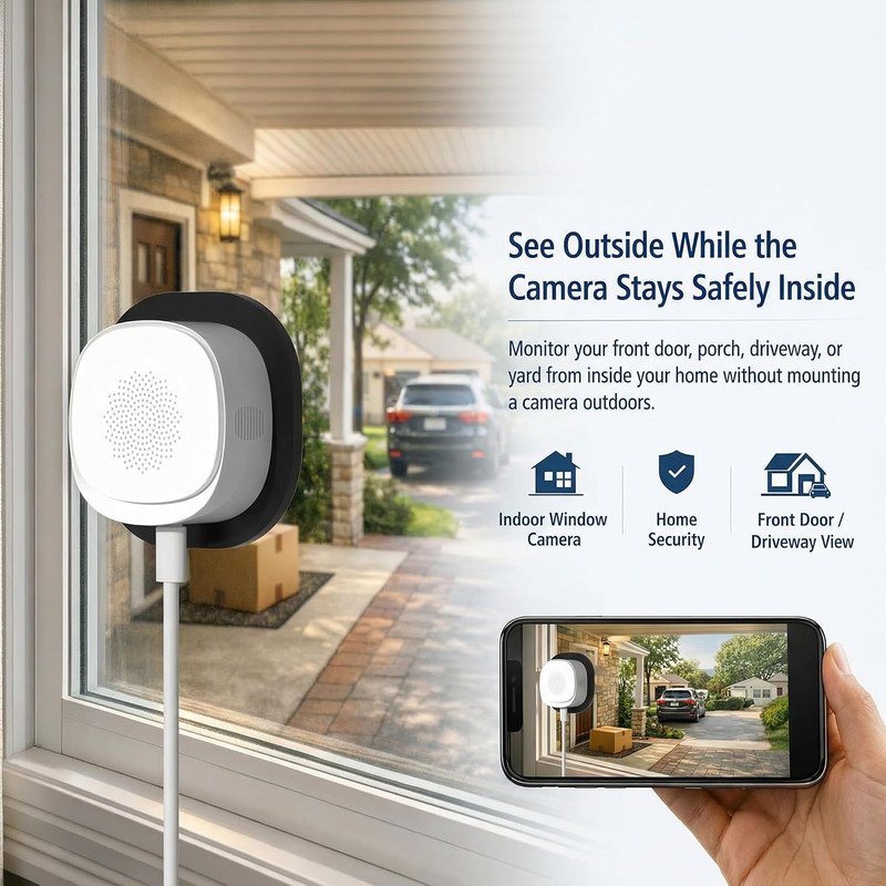 2Pcs 2.5K Window Security Cameras, 2.4G/5Ghz Wifi Indoor Cameras | Cameras for H gallery