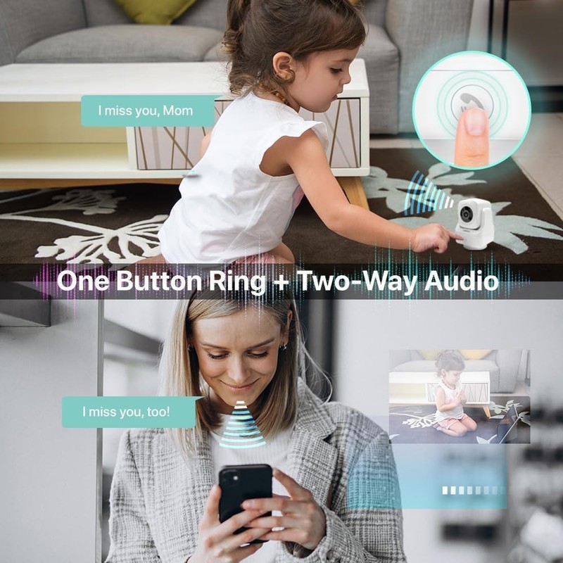 Versatile 2-Way Audio Security Camera with Night Vision & Bluetooth Fast Link gallery