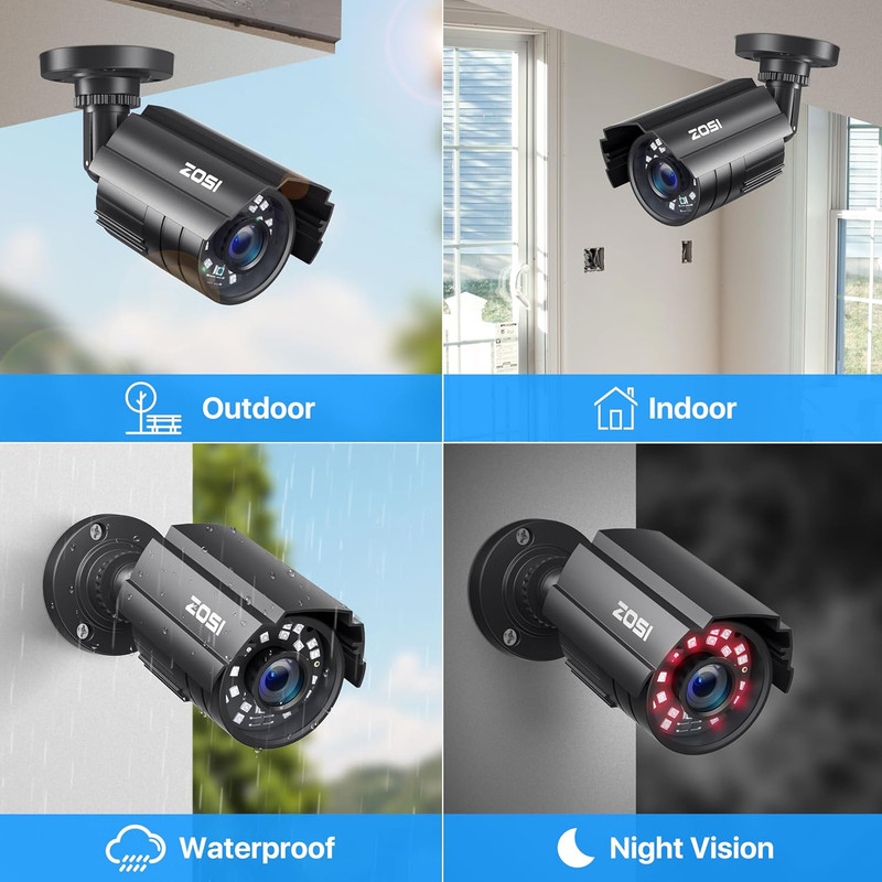 1080P HD TVI Security Camera for Home Office Surveillance CCTV System, 2MP Outdo gallery