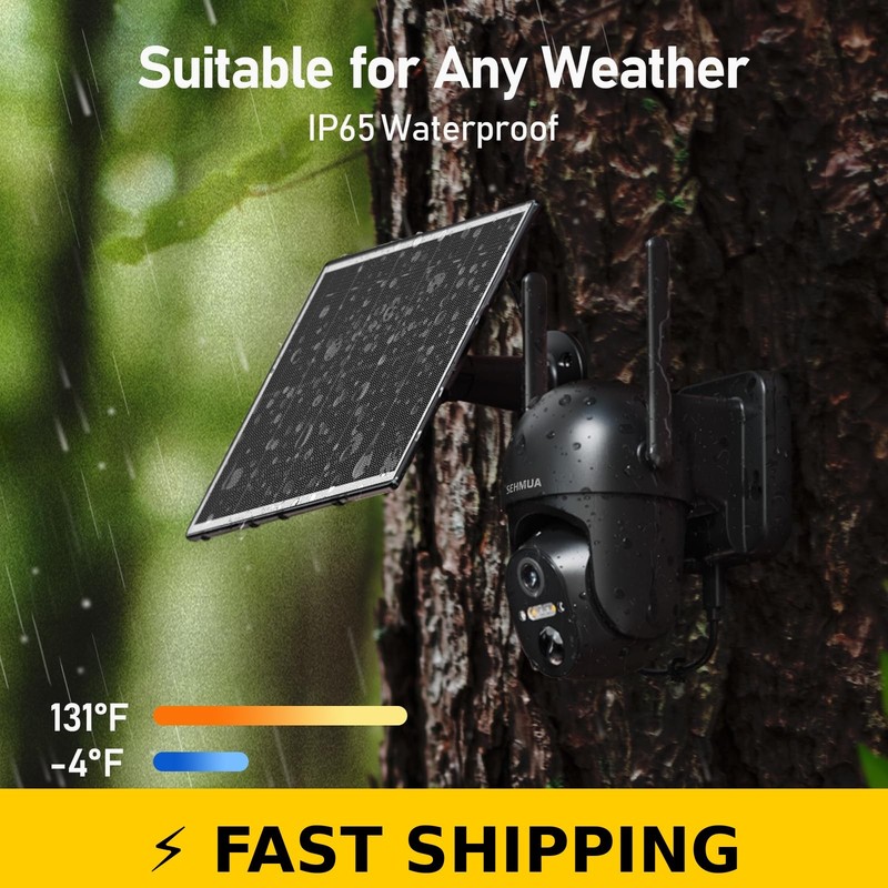 SEHMUA 4G LTE Solar Security Camera - 2K Color Night Vision gallery
