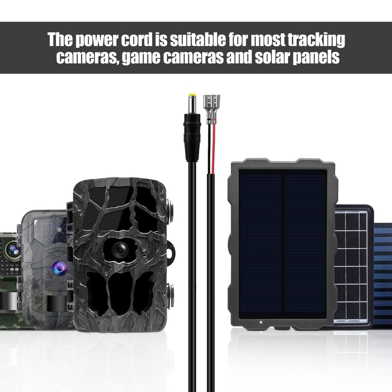2 PCS Trail Camera Power Cord,4.0x1.7mm DC External Power Cable Compatible wi... gallery