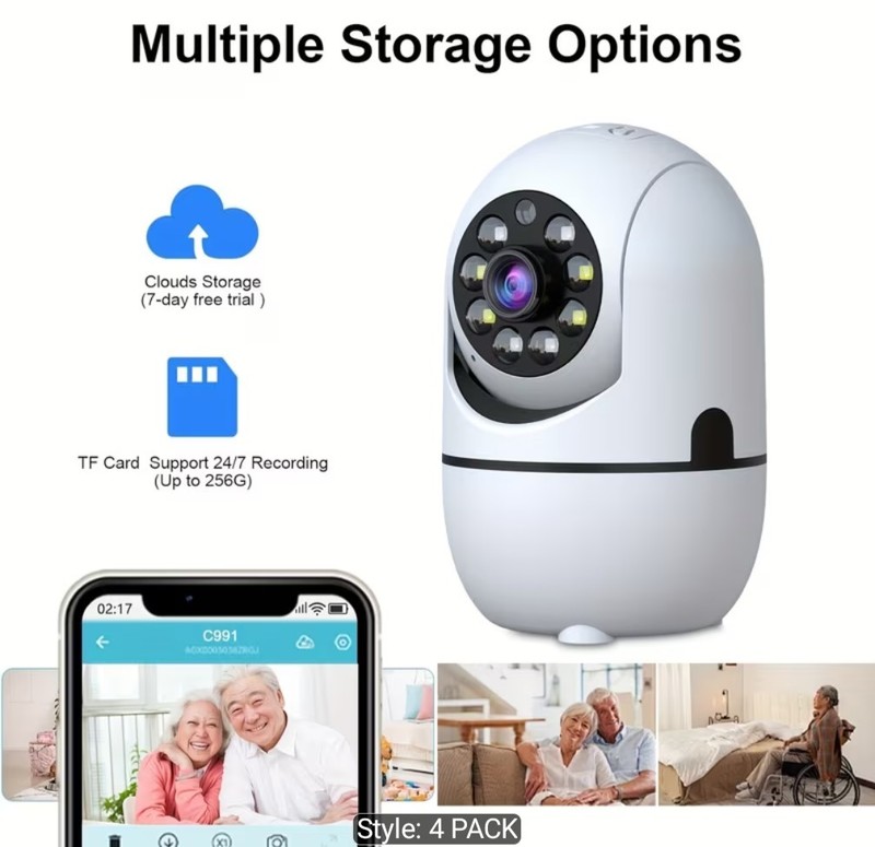 set 4 CLOUD STORAGE Wi-Fi camera Intelligent Camera High Resolution gallery