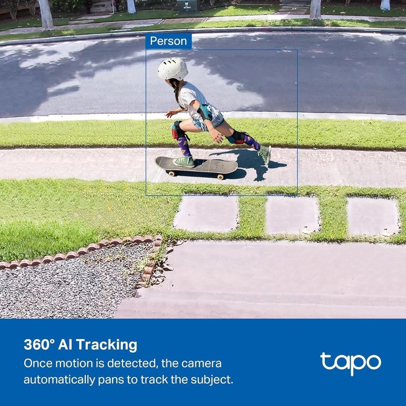 Tapo 4K 8MP Wired Pan/Tilt Outdoor Security Camera Free Person/Vehicle Detect & gallery