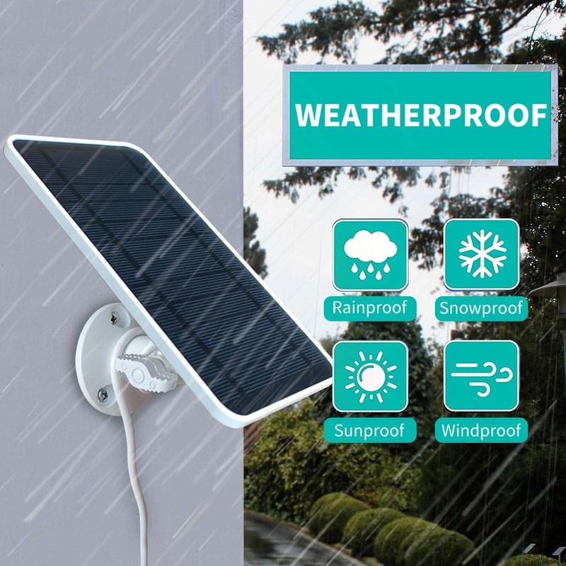 Solar Panel Compatible with SimpliSafe Outdoor Security Camera, with 13FT Wea... gallery