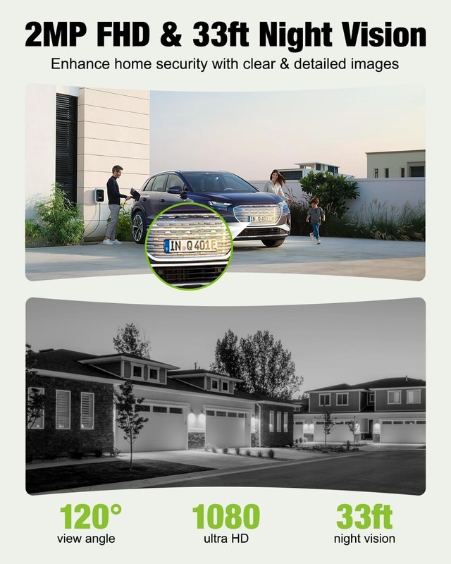 Wireless Video Doorbell with Chime, 1080p, 2-Way Talk, Night Vision, Human De... gallery