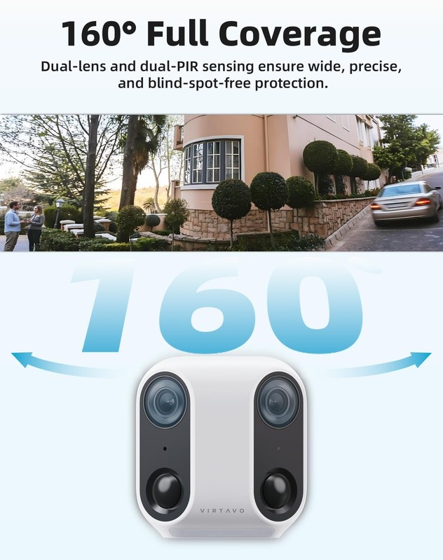 XM1 Dual-Lens Solar Security Camera Outdoor Wireless, Starlight Night Vision,... gallery