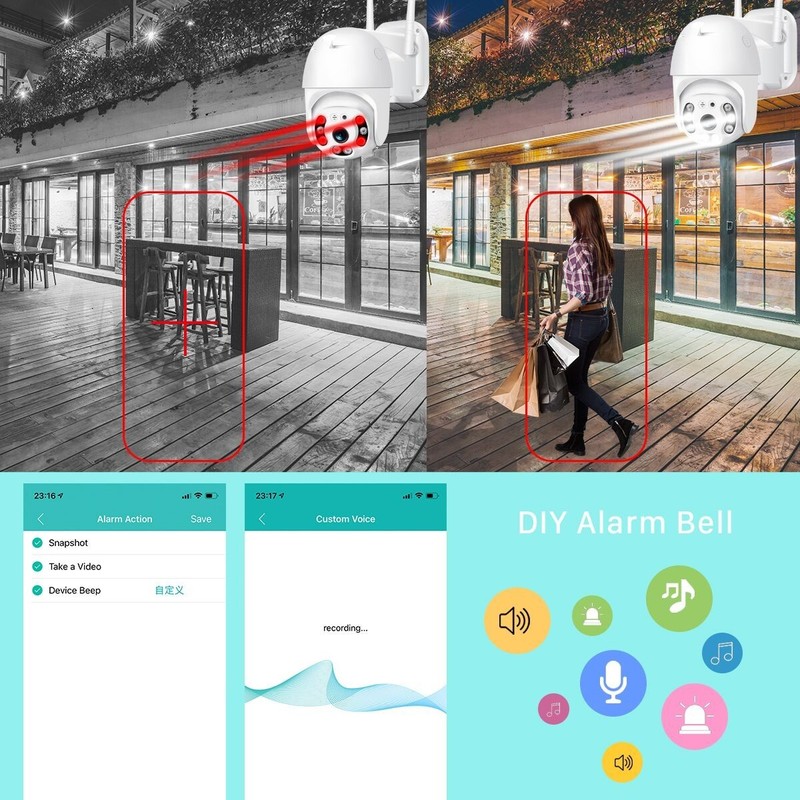 4G SIM Card Camera 3MP PTZ Wireless IP Security Outdoor Home Surveillance Cam gallery