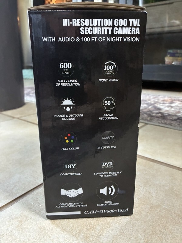 Night Owl Night Vision Security Camera And Audio 100FT HI-Resolution 600 TVL New gallery