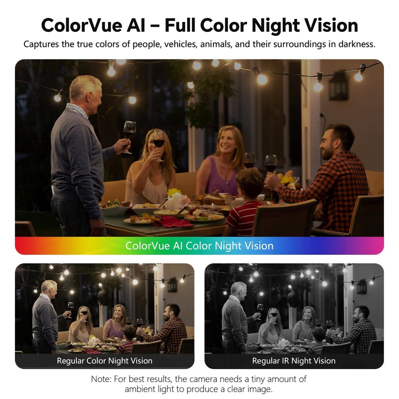 3MP 2K Window Camera, Indoor Camera for Home Security with Full-Color Night V... gallery
