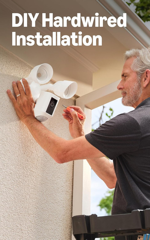 Floodlight Cam Wired plus (Newest Model), Outdoor Home or Business Security with gallery