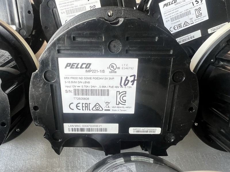 PELCO IMP221-1IS SRX PRO2 IND Dome POE24V12V 2MP Camera-Lots Of 12 gallery