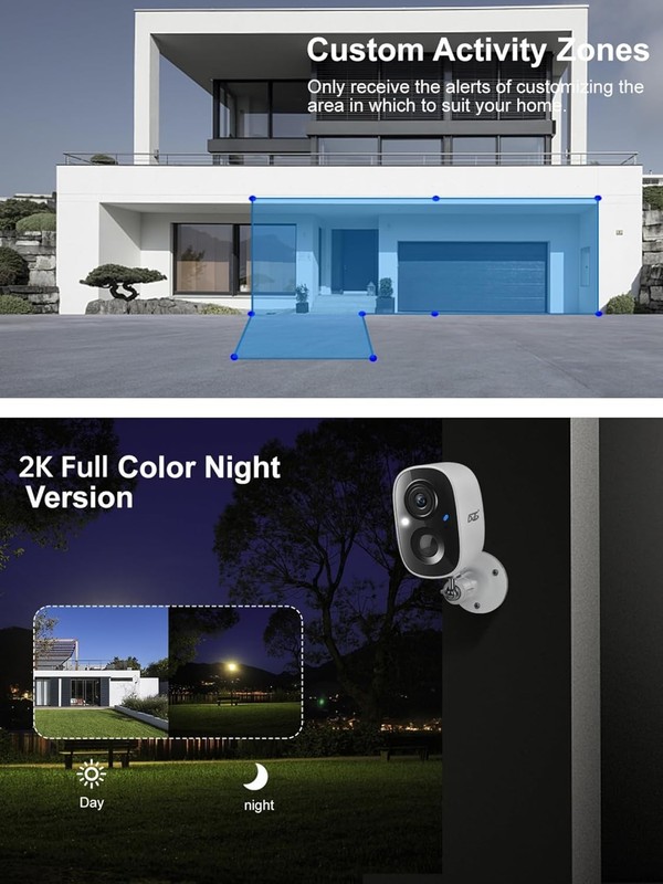 Waterproof Wireless Security Camera - 2K HD Night Vision, Easy Installation gallery
