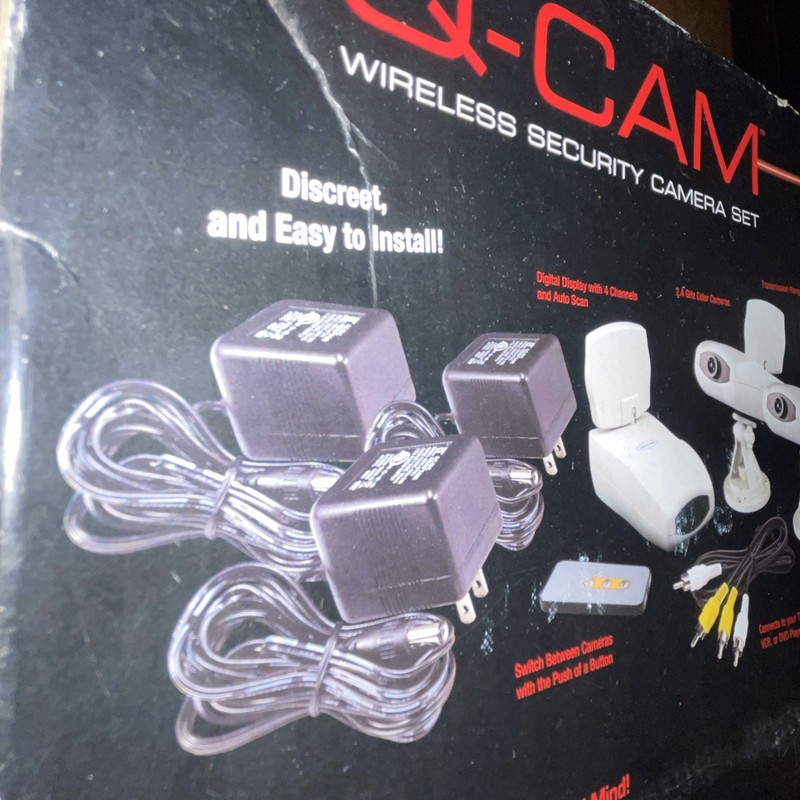 Q-Cam 2 Wireless Signal Color Security Cameras Remote Plugin Power & Audio To TV gallery