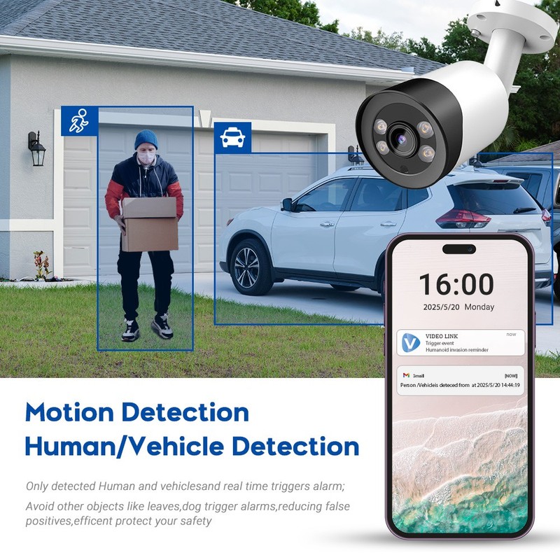 VIKYLIN 5MP 24H Full Color Night Vision Bullet IP Camera IP67 Waterproof Outdoor gallery