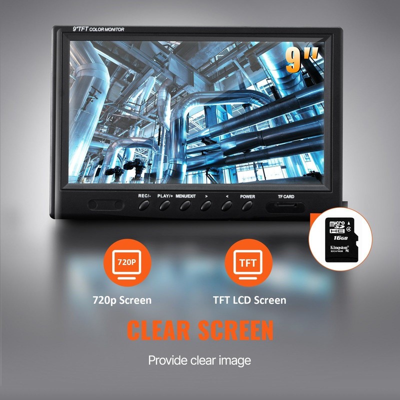 230ft 9inch IP68 Drain Camera with DVR 12Adjustable LEDs 16GB gallery