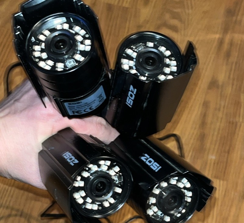 4 x Zosi ZG2112B Black Digital Bullet Security Cameras. gallery