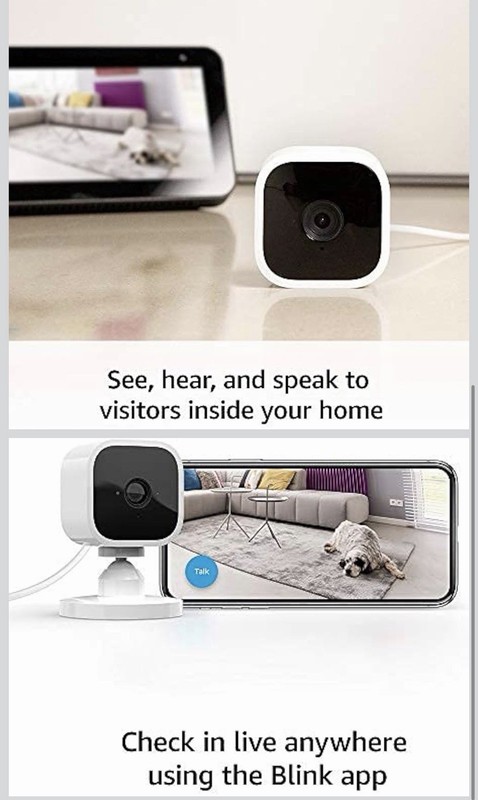 Blink Mini Compact Indoor Plug-in Smart Security Camera 1080 HD Motion Detection gallery