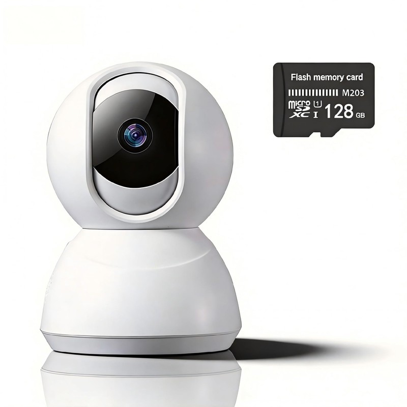 Indoor Pan/Tilt Home Security Camera 2K 3MP, 360 Degree Wired & Wireless WiFi...