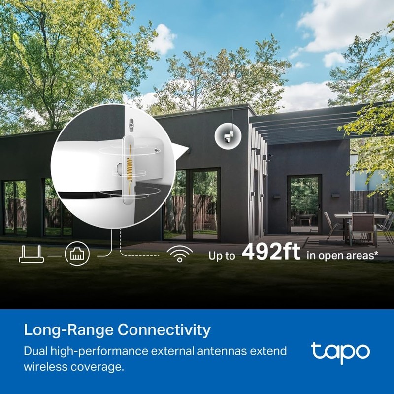 Security Wi-Fi Camera 3K 5MP Outdoor Pan/Tilt 360° IP66 VistaCam 360° Alexa gallery