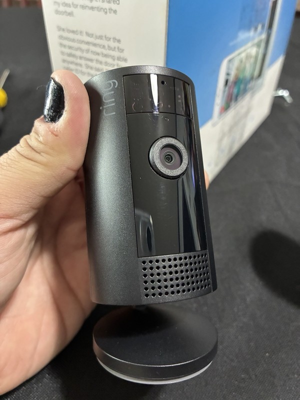 Ring Indoor Cam, Home or business security in 1080p HD video, Black – USED