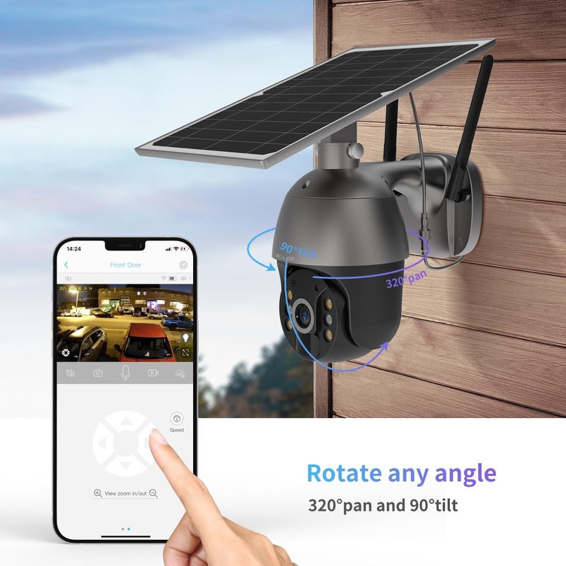 S600 3G/4G LTE Solar Powered Cellular Security Camera Wireless Outdoor, Pan T... gallery