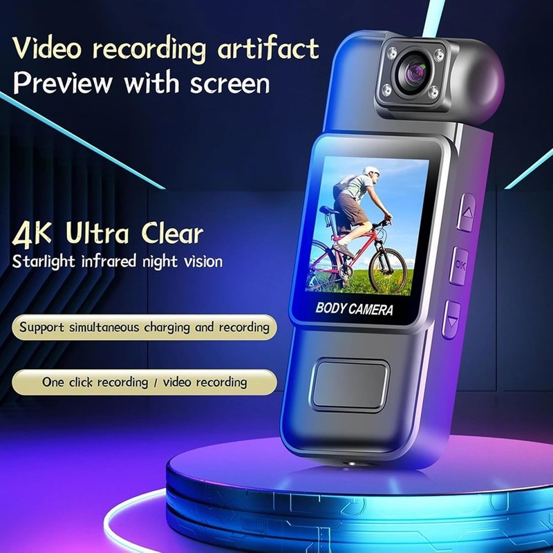 WiFi 4K Camera Camcorder 1080P Body Police Cam Audio Video DVR Night Vision Cam gallery