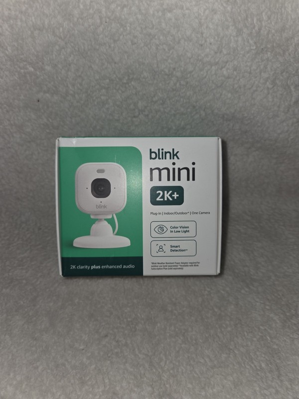 Blink Mini 2K+ (newest model) – Plug-in Home & Pet Indoor Security Camera
